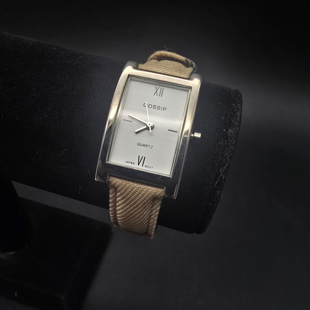 Gossip Tan Red Black Plaid Quartz Watch WORKS Working